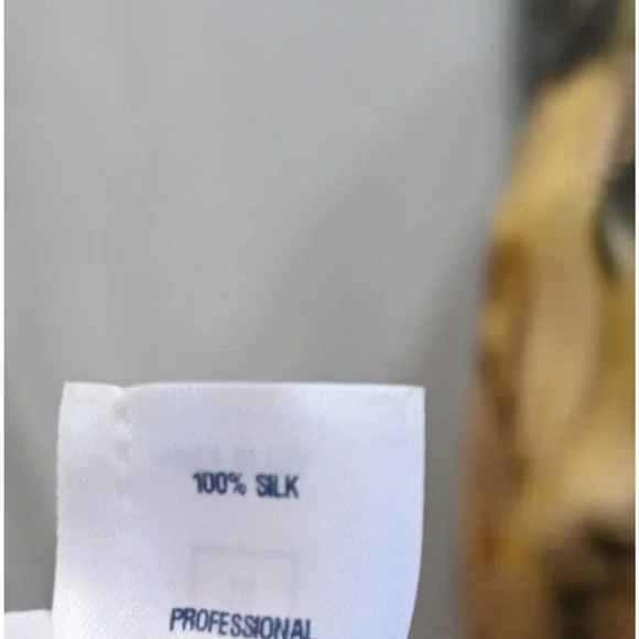 Oscar De La Renta Maxi Gown Size 14 Green Floral Silk Long Sleeve Evening Dress - Picture 10 of 10